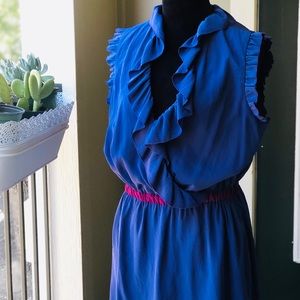 Adrianna Papell Ruffle Midi Dress